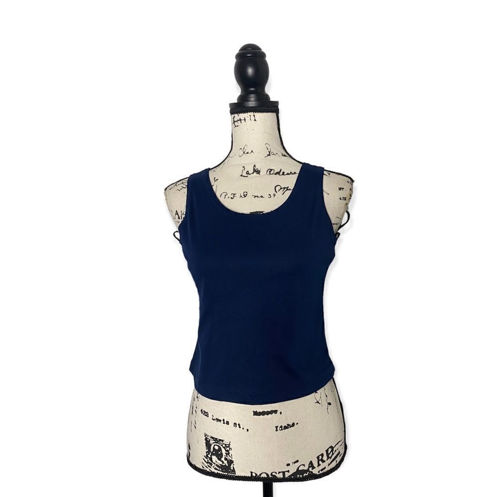 Anxiety vintage navy blue tank top